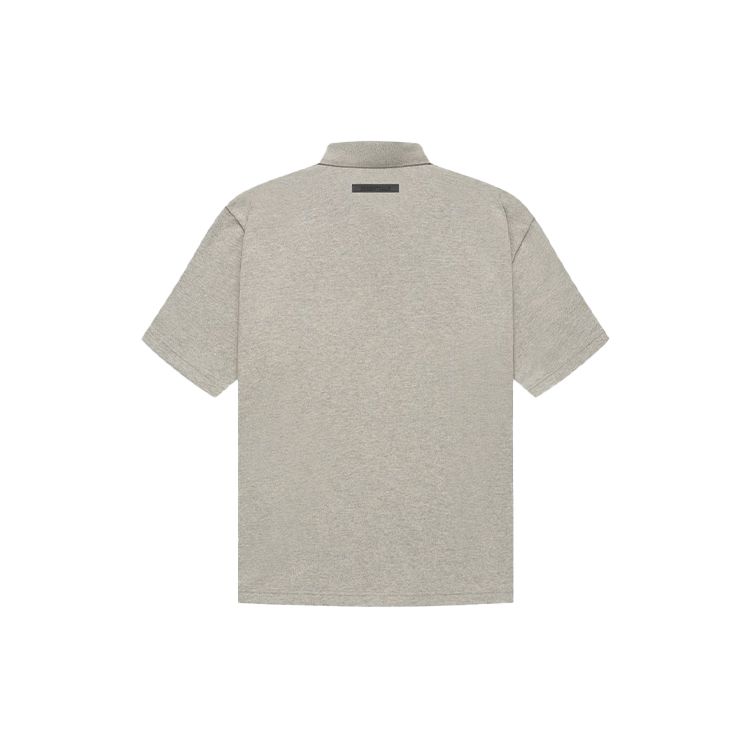 Fear of God Essentials Fall/Winter 2021 Short Sleeve Polo Shirt Unisex Tops Dark-Heather-Oatmeal FOG-FW21-595