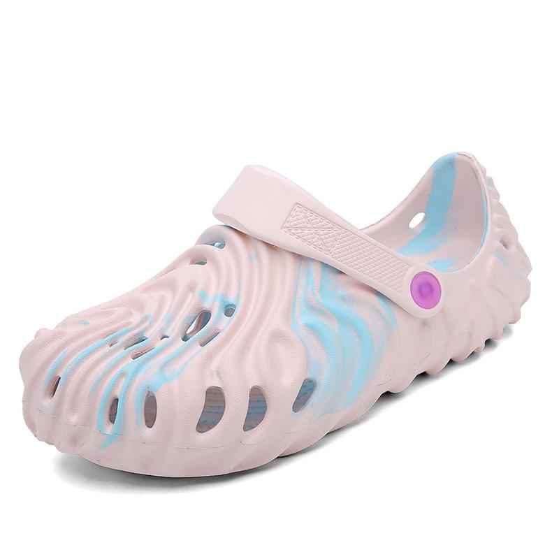 

Summer popular couple hole shoes men s tide wear stepping on shit soft-soled bag head slippers casual sports beach shoes women 46