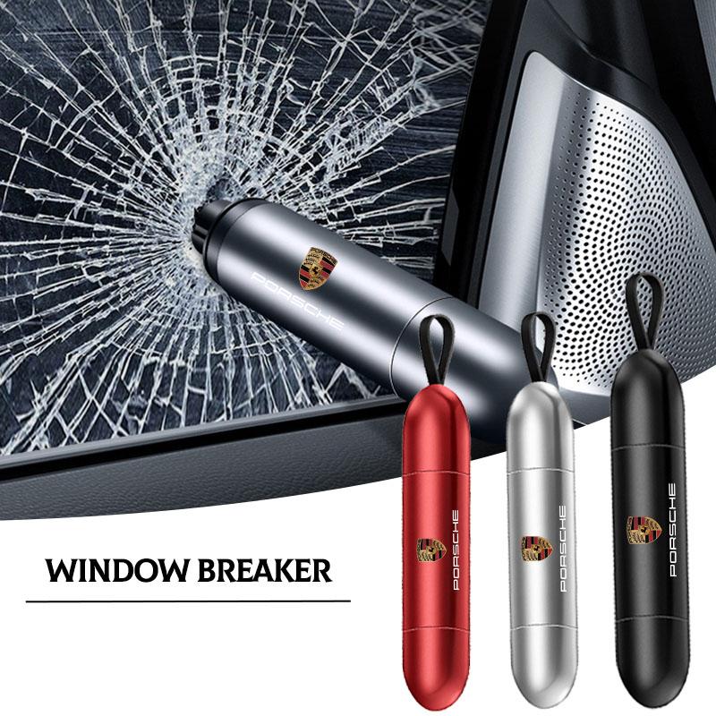 1Pcs Car Emergency Safety Hammer Life-Saving Escape Auto Tool For Porsche Cayenne Panamera Macan Boxster 911 928 944 918 917