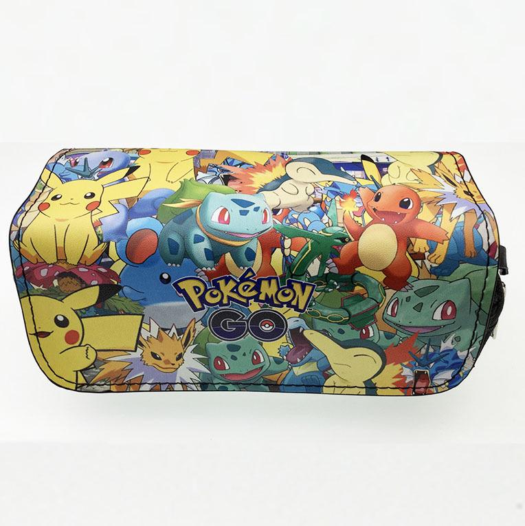 Large Capacity Pokémon Pencil Case for Students - Cartoon Anime Design