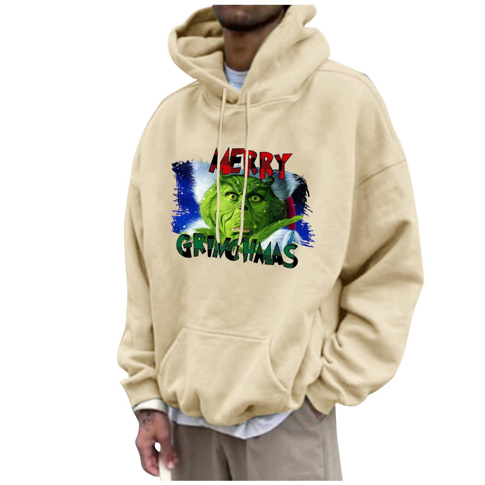 Men s Fashion Loose Casual Everyday Long Sleeve Loose Neck Sweatshirt Everyday Long Sleeve Top Pullover Sweatshirt XL хаки