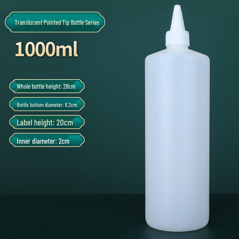500ml Semi-Transparent Pointed Tip Squeeze Paint Mixing Bottle