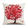 New Household Products Oil Painting Love Tree Linen Pillowcase Gift Sofa Bedroom Cushion Waist Pillowcase