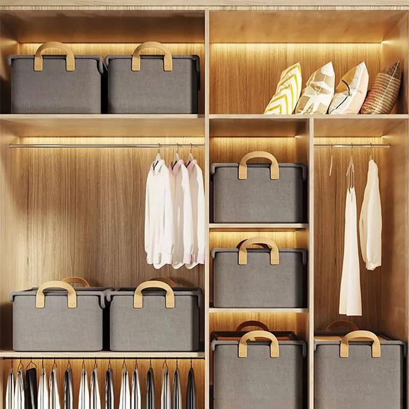 Steel Frame Folding Storage Boxes Dust-proof Moisture-proof Clothes Trousers Socks Home Organization Drawer Wardrobe Storage Box