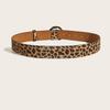 Women's Fashion Leopard Print Belt PU Leather Waistband for Jeans Casual Trousers and Dresses Adjustable Waist Sash
