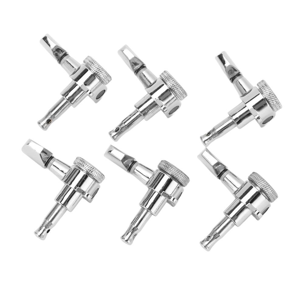 6PCS Metal Tuning Pegs Silver Electric Guitar Parts Upgrade Guitar Parts  Electric Guitar