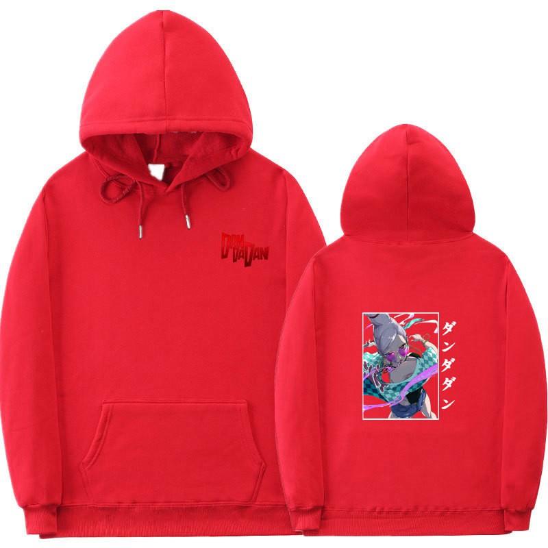 Unisex Anime-Inspired Hooded Sweatshirt With Ribbed Hem Loose Fit 81-90% Cotton 400g Weight Wear