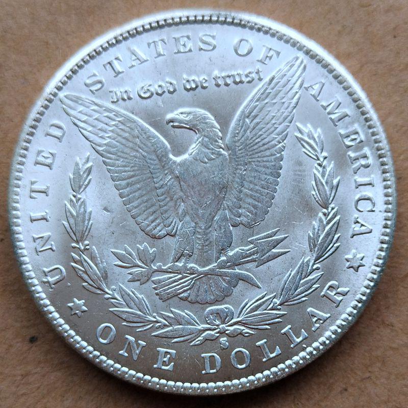 

Памятная монета S Edition 28-летняя монета Морган из латуни с серебряным покрытием под старину 1893