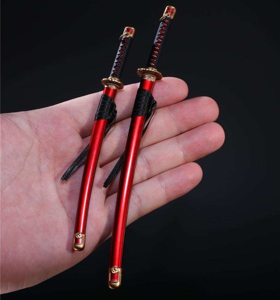 HiPlay Ryuzan Metal 1/6 Ronin Tachi Sword LS2022-09A Weapon/Tool for Action Figures, Alloy, Red