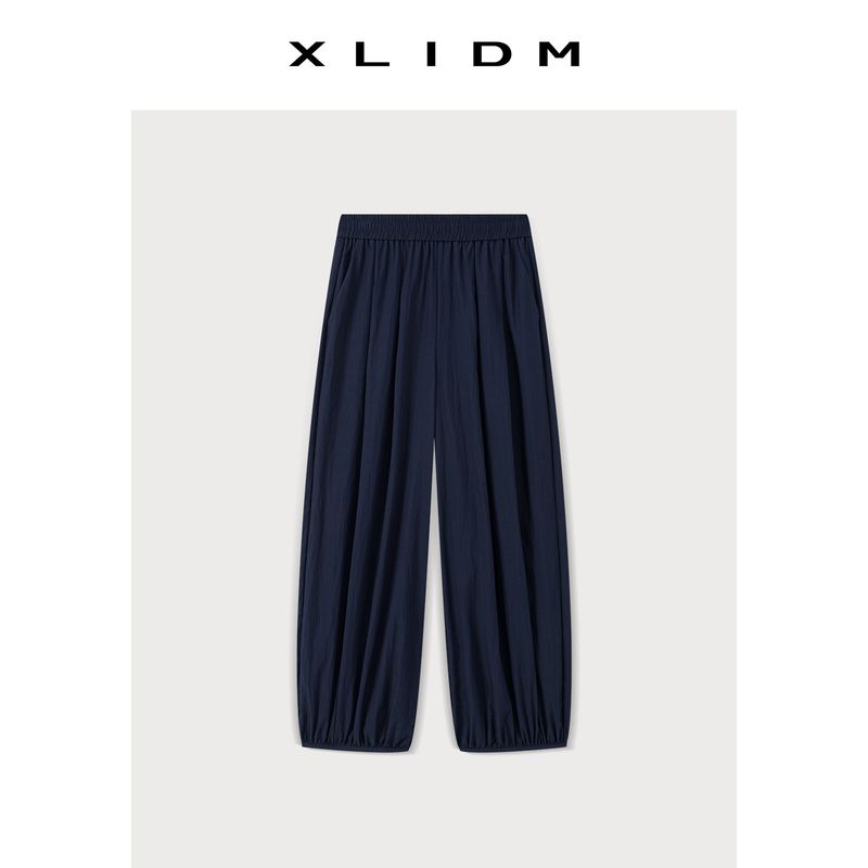 

Xiao Li Plus Size Women s Clothing Summer Nude Feel Smooth Skin Anti Mosquito Pants! Drooping Slimming Leg Trimming Lantern 9 Points Casual Pants Deep Navy (in Stock) 2XL