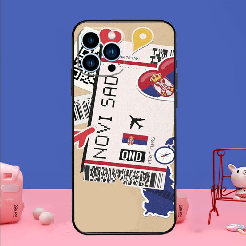 

BOARDING PASS Traveltickets Phone Case For iPhone 17 16 15 14 13 11 12 Pro Max Plus 13 12 mini 16e 17 Air Bumper Cover iPhone 15 Pro