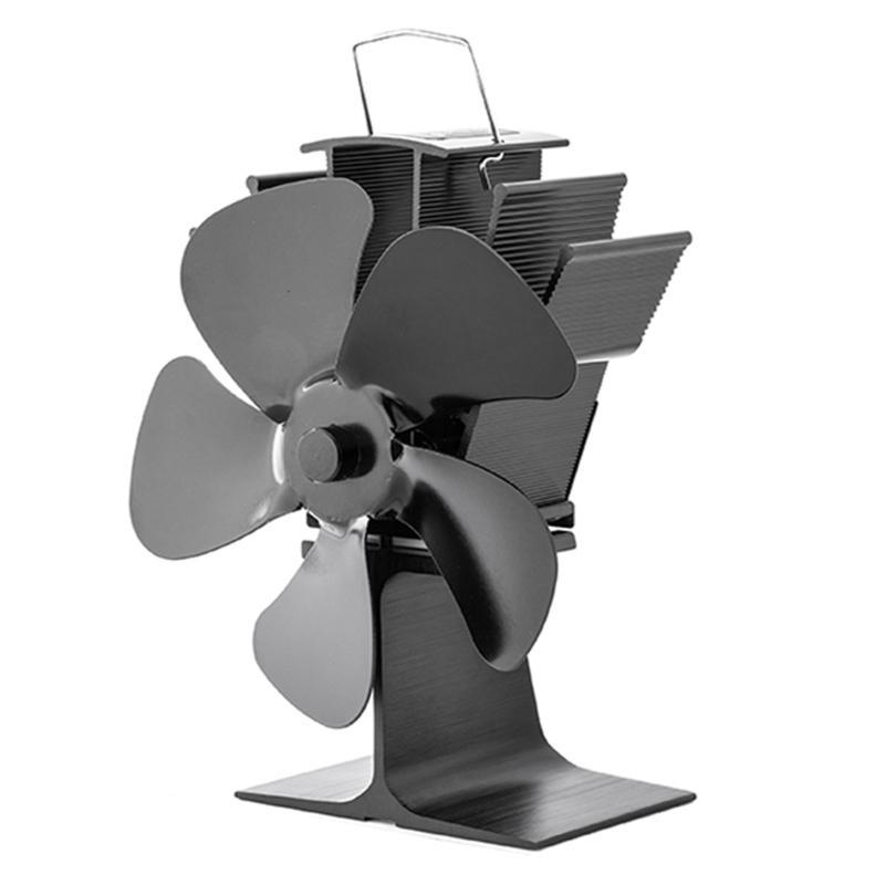 Home Fireplace Stove Fan 5-Blade Stove Fan Heat Powered Fan Winter Indoor