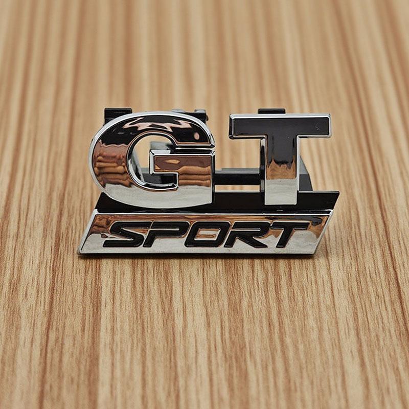 Insignia de parrilla delantera de coche con logo cromado ABS GT SPORT para accesorios Volkswagen 1 ud