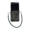 Business Crazy Horse Pattern Magnetic Case for Samsung Z Flip7: Foldable, Anti-Drop, Anti-Lost Lanyard, Compatible with 6/5 Gen.