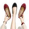 Scarpe basse da donna a punta rotonda in morbida pelle con nuovo fiocco a farfalla casual nere scarpe da donna stile ballerina scarpe singole 2025