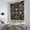 Abstract W-William M-Morris Flower Cartoon Tapestry Wall Hanging Decoration Household Home Decor