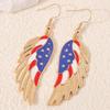 Pair of Stylish National Flag Wings Women's Earrings