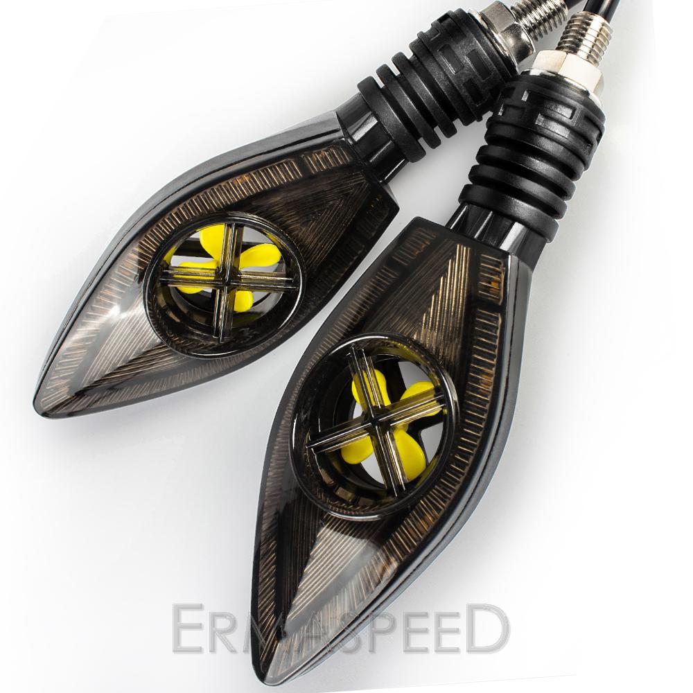 1 Pair Sequential Amber Motorcycle LED Turn Signal Lights Indicators DRL Stop Brake Light For Motorcycle E-bike Scooter