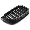 1Pair For BMW 3 Series E46 Car Front Bumper Grilles Racing Grill Kidney Dual Line Grills Gloss Black Grille 4 Door 2002-2005