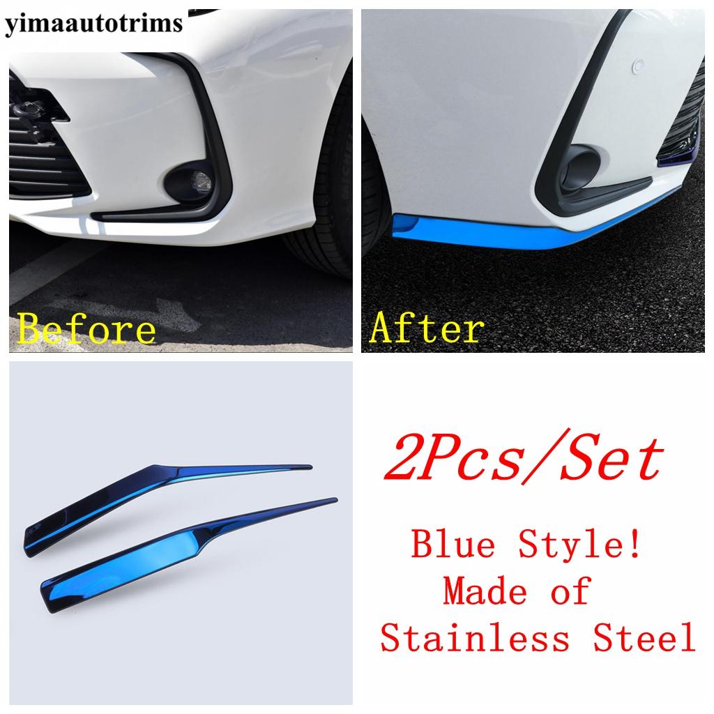 Front Rear Bumper Corner Protector Cover Trim Blue Black Silver Stainless Steel Accessories For Toyota Corolla E210 - 2025