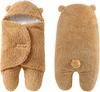 MOONMN Baby Swaddle Wrap with Hood Bear Ears, Footed Sleep Sack, Cotton Lining, Cinnamon, L (3–6 Months)