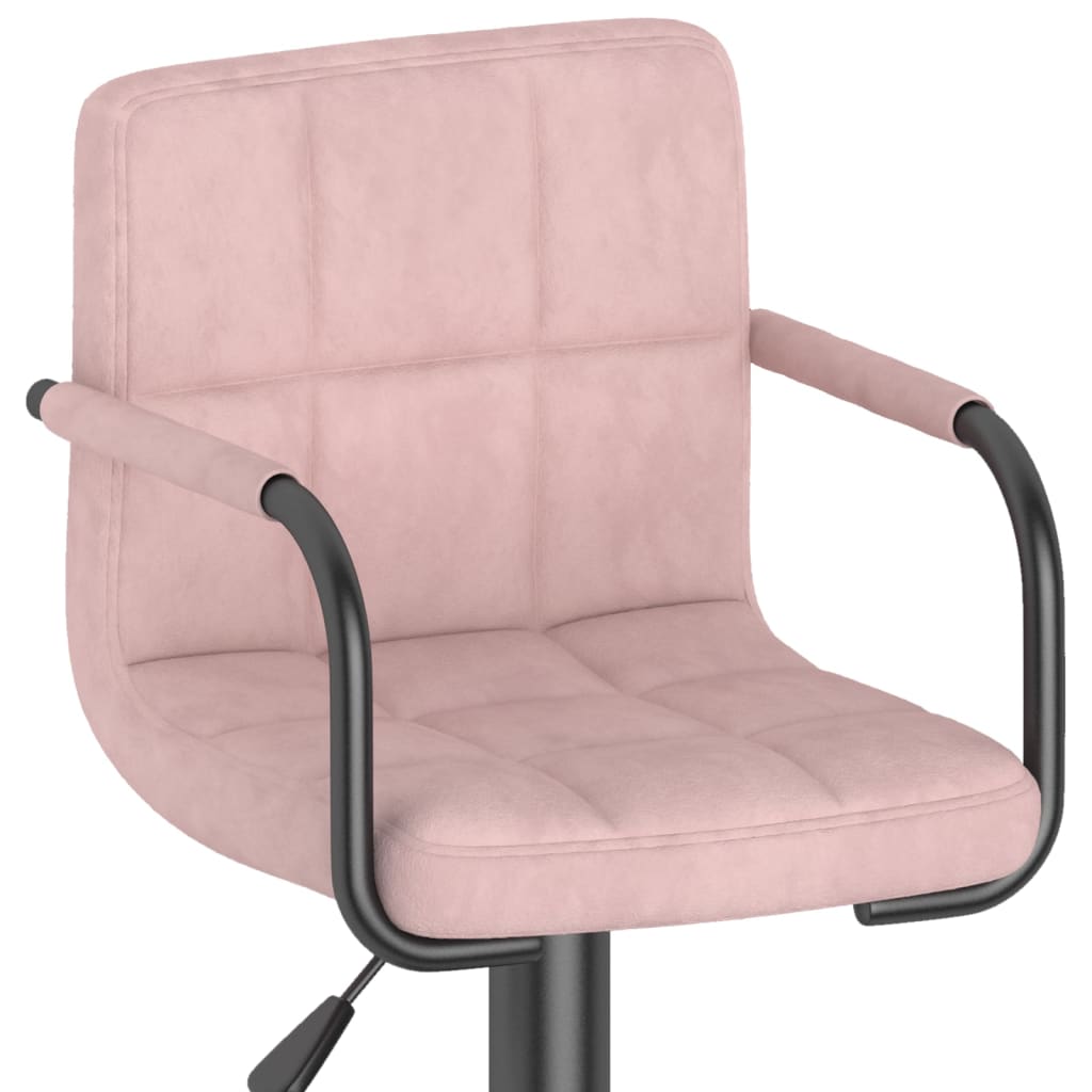 Pink Velvet Bar Stool