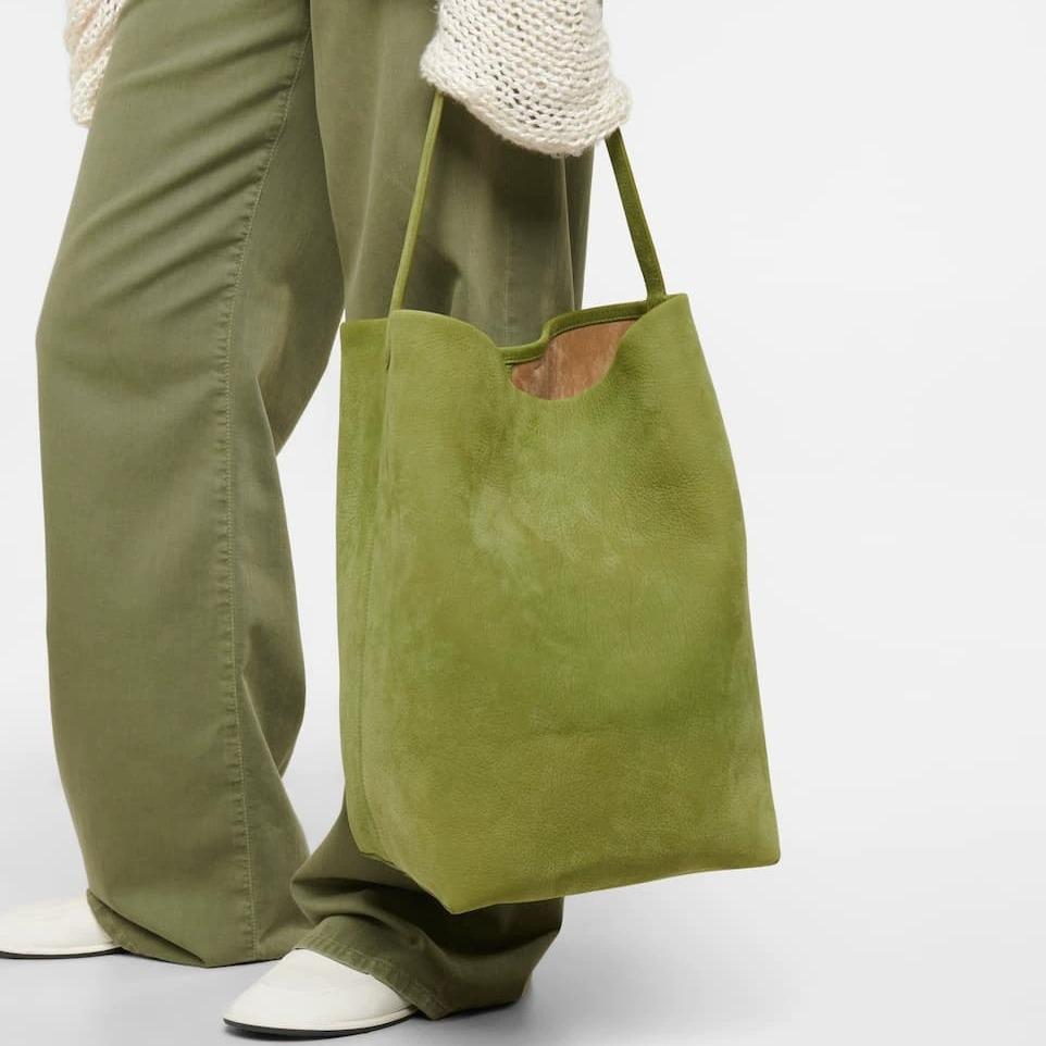 Celebrity Style Leather Bucket Bag | Genuine Cowhide Suede Tote | Large Capacity Shoulder & Underarm Design