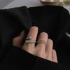 Niche Design Micro-Inlaid Zircon Cross Ring Set, Female Sweet Cool Style Simple Light Luxury High-End Personalized Index Finger