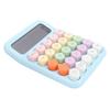Colorful Calculator Standard 12 Digits Display Large Button Mechanical Keypad Calculator for Office School Sky Blue