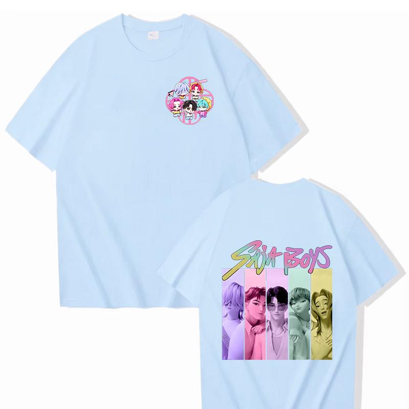 16 Colors Kpop Demon Hunters T-Shirt Kpop Women Men Casual Oversized Y2k Short Sleeves Loose Male Female Clothing Top