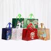 StoBag Christmas Non Woven Tote Bags Reusable Gifting Bags for Holiday Packaging Candy Cake Party Favors Retail Shopping Markets