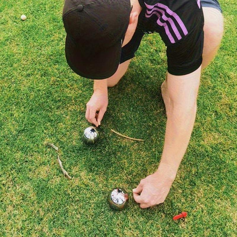 Metal Bocce Ball Outdoor Petanque Set 3 6 8pcs Fun Family Lawn Game for Beach Activities