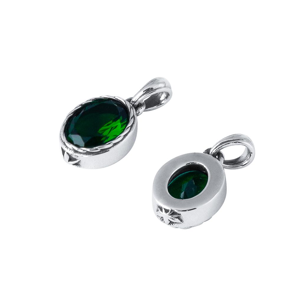 Sting925 High Life Oval Emerald Pendant