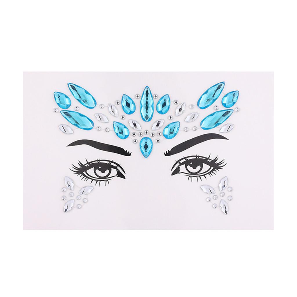 Rhinestone Face Decorative Stickers Stage Makeup Stickers Crystal Decorative Stickers Eye Makeup
