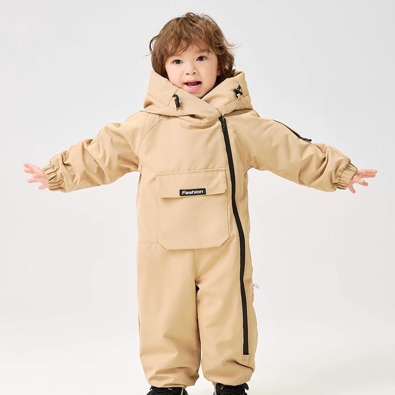 Haine de iarnă pentru bebeluși, căptușeală caldă din blană, costum de zăpadă pentru băieți, rezistent la vânt, salopete de schi pentru bebeluși, salopete pentru copii și fete