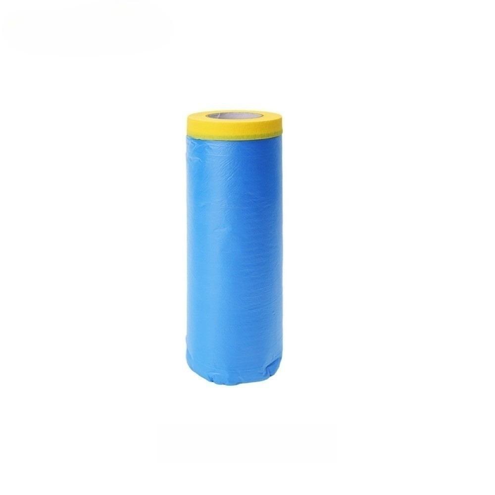 Multifunctional Pre-Taped Masking Film Strong Adsorption No Residue Dustproof PE Films Blue Drop Cloth Thickened