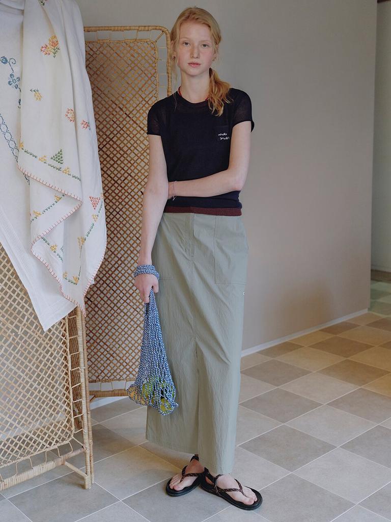 Mwimwieleu Casual Banding Long Skirt Mu2635Sk310M