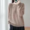2025 Autumn/Winter Women's Pure Wool Embroidered Round Neck Knitwear Sweater: Long Sleeve, Loose Fit