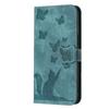 Butterfly Cat Embossed Leather Flip Case for Apple iPhone Pro Max SE3 - Card Holder for Women