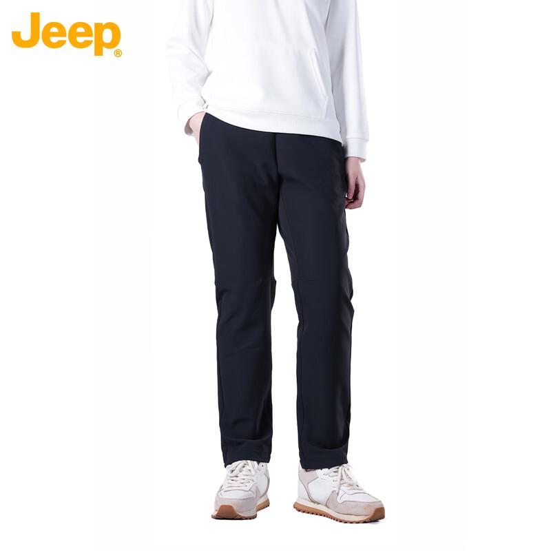 JEEP Men's Autumn Winter Fleece Lined Straight Leg Casual Pants