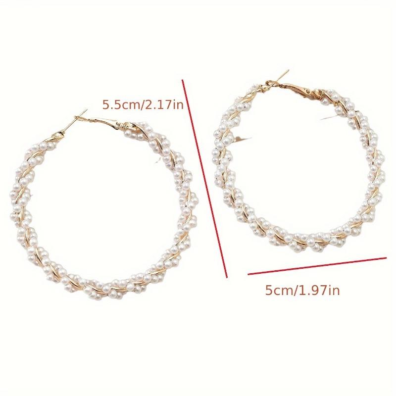 Luxury Female Big Round Hoop Earrings for Women Imitation Zircon Earrings Trendy Fashion Wedding Zircon Gifts