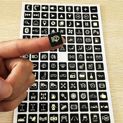 Universal Luminous Car Interior Panel Button Switch Decal Sticker Accessories