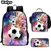 Football School Bag High Definition Waterproof Printing Multi-Functional Load Reduction Ridge Backpack