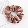 1 PC Velvet Scrunchies Rope For Women Girls Solid Hair Ties Big Ponytail Holders Headband Black Coffee Hair Band Accessories