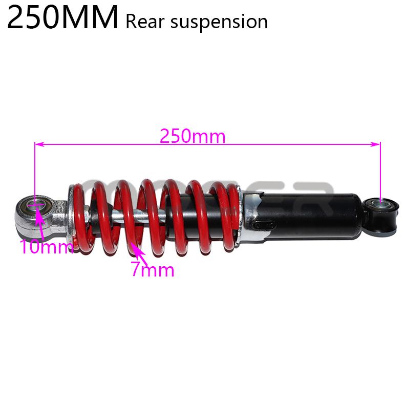 250mm260mm270mm front and rear shock absorber suspension spring For 50cc 70cc 90 110cc 125cc ATV Go Kart Buggy Pitbike Dirt Bike