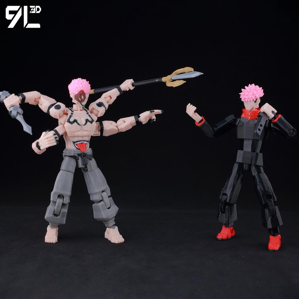 9L3D Jujutsu Kaisen Sukuna Yuji Φιγούρα Lucky13 Συλλεκτικό Παιχνίδι Anime Titan13 Με Πολλαπλά Αρθρώσεις Στάσης T13 Μοντέλο Βασιλιάς των Καταραμένων Δώρο
