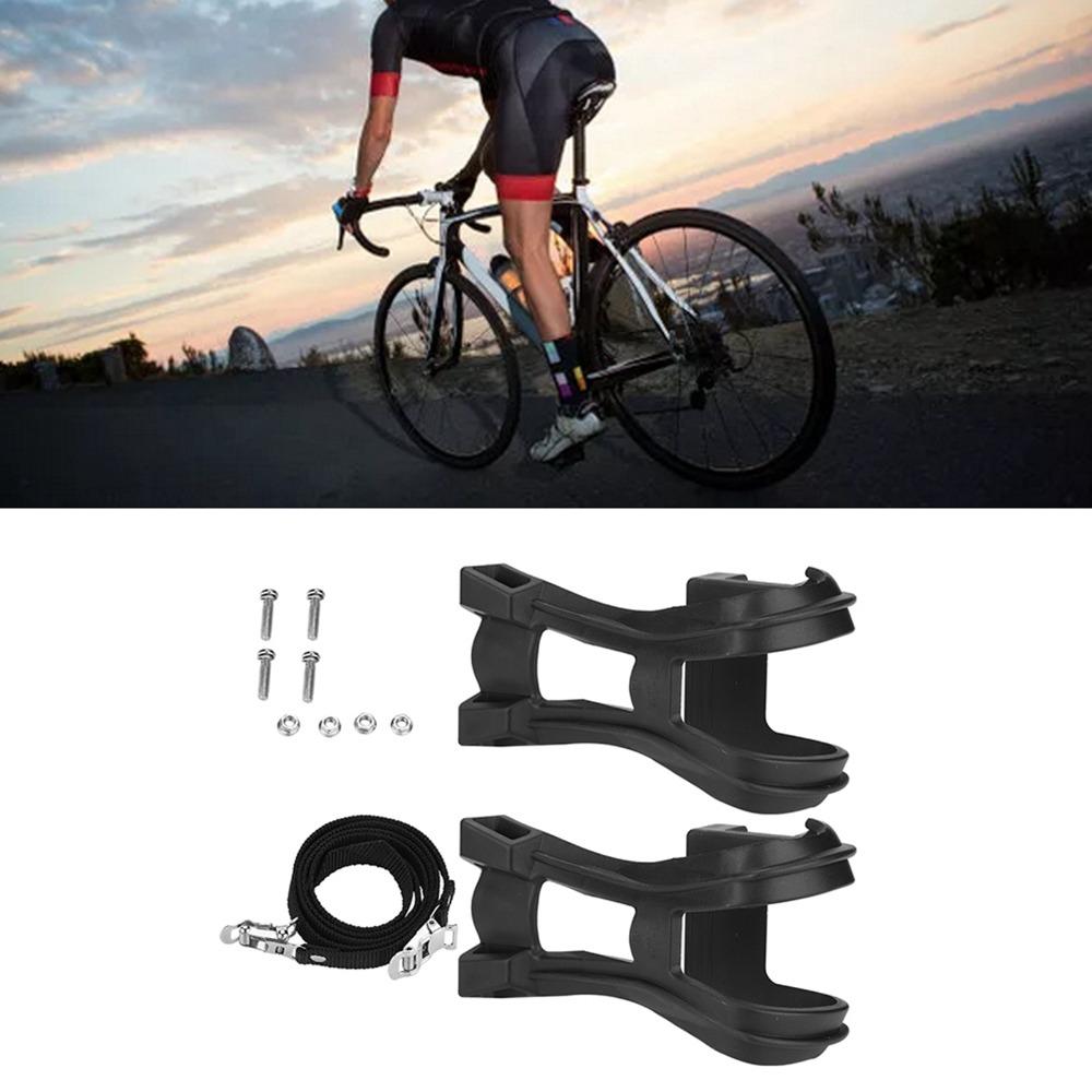 1 Set Adjustable Toe Clip Belt Black Bike Pedal Strap Clip Bike Pedals Straps Mountain Bikes