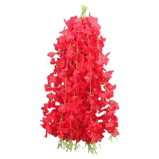 10Pcs Artificial Wisteria Vine Indoor Outdoor Wall Hanging Fake Flower Garland Home Wedding Party Festival Simulated Floral Decoration