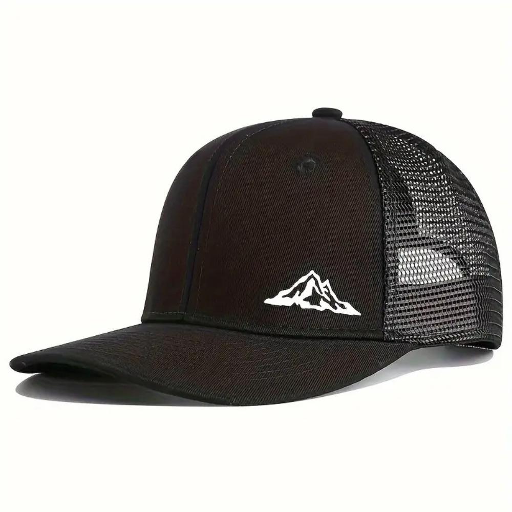 Retro Bergkette Stickerei Baseballkappe Verstellbar Hip-Hop Netzkappen Sonnenschutzmützen für Männer Frauen