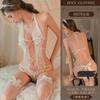 Erotic Underwear Sexy Lace Seductive One-piece Suit for Women Hot See-Through Seductive Uniform No-Take Set 8878